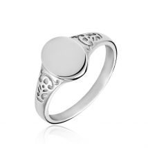 Chevalière Giacoma Argent Blanc - Pour Femme - Histoire d'Or