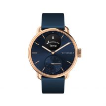 Montre Connectée Withings Scanwatch 2 - Boîtier Rose - Cadran Noir - Bracelet Bleu - Mécanisme en Quartz - Pour Femme - Histoire d'Or