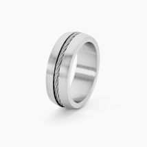 Bague Sam Acier Blanc - Pour Homme - Histoire d'Or