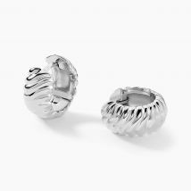 Créoles Leocadie Argent Blanc - Pour Femme - Histoire d'Or