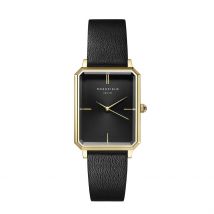Montre Rosefield Octagon Noir - Boîtier Jaune - Cadran Noir - Bracelet Noir - Mécanisme en Quartz - Pour Femme - Histoire d'Or