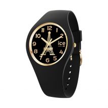 Montre Ice Watch Cocorico Noir - Boîtier Jaune - Cadran Noir - Bracelet Noir - Mécanisme en Quartz - Pour Femme - Histoire d'Or