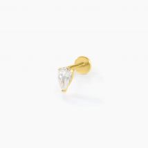 Piercing Stilla Titane Doré Oxyde De Zirconium - Pour Femme - Pierre en Oxyde de Zirconium de forme Poire - Histoire d'Or