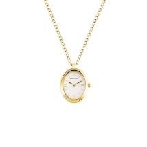 Montre Codhor Collier Astra Blanc - Boîtier Jaune - Cadran Blanc - Bracelet Doré - Mécanisme en Quartz - Pour Femme - Histoire d'Or