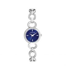 Montre Codhor Sarah Bleu - Boîtier Blanc - Cadran Blanc - Bracelet Argenté - Mécanisme en Quartz - Pour Femme - Histoire d'Or
