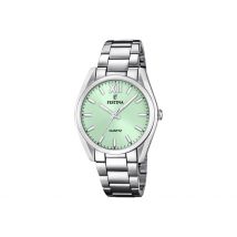Montre Festina Boyfriend Alegria Vert - Boîtier - Cadran Vert - Bracelet Argenté - Mécanisme en Quartz - Pour Femme - Histoire d'Or