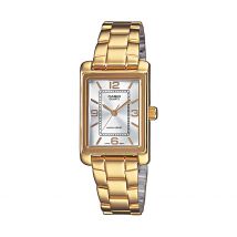 Montre Casio Collection Argenté - Boîtier Blanc - Cadran - Bracelet Jaune - Mécanisme en Quartz - Pour Femme - Histoire d'Or