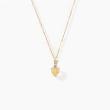 Collier Or Jaune Clothilde Citrine - Pour Femme - Pierre en Citrine de forme Coeur - Motif Cœur - Histoire d'Or