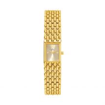 Montre Vintage Champagne - Boîtier Doré - Cadran Champagne - Bracelet Doré - Mécanisme en Quartz - Pour Femme - Histoire d'Or