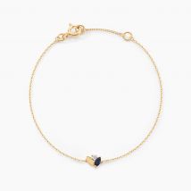 Bracelet Tameka Or Bicolore Saphir Diamant - Pour Femme - Pierre en Saphir de forme Navette / Marquise - Motif Petale - Histoire d'Or