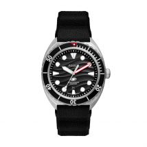 Montre Fossil Breaker Noir - Boîtier Blanc - Cadran Noir - Bracelet Noir - Mécanisme en Quartz - Pour Homme - Histoire d'Or
