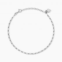 Chaîne De Cheville Laurelyn Maille Alternee 1/1 Argent Blanc - Pour Femme - Histoire d'Or