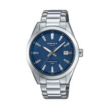Montre Casio Edifice Efv160D Bleu - Boîtier Argenté - Cadran Bleu - Bracelet Argenté - Mécanisme en Quartz - Pour Homme - Histoire d'Or