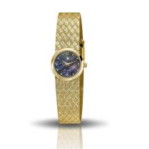 Montre Lip Henriette 22 Nacre Noire - Boîtier Jaune - Cadran Nacre noire - Bracelet Doré - Mécanisme en Quartz - Pour Femme - Histoire d'Or