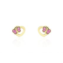 Boucles D'oreilles Puces Or Jaune Myrthale - Pour Enfant - Histoire d'Or