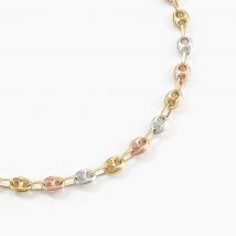 Collier Dami Maille Grain De Cafe Or Tricolore - Pour Homme - Histoire d'Or