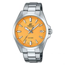 Montre Casio Edifice Orange - Boîtier Blanc - Cadran Orange - Bracelet Argenté - Mécanisme en Quartz - Pour Homme - Histoire d'Or