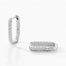 Créoles Hari Argent Argenté - Pour Femme - Histoire d'Or