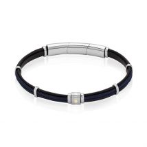 Bracelet Jourdan Cuir Noir - Pour Homme - Histoire d'Or