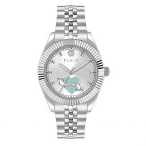Montre Philipp Plein Valentine Argenté - Boîtier Blanc - Cadran Argenté - Bracelet Argenté - Mécanisme en Quartz - Pour Femme - Histoire d'Or