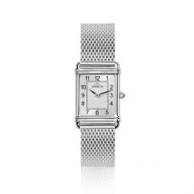 Montre Herbelin Art Deco Argent - Boîtier Blanc - Cadran Argenté - Bracelet Blanc - Mécanisme en Quartz - Pour Femme - Histoire d'Or