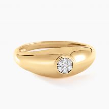 Bague Georgios Or Jaune Diamant - Pour Femme - Pierre en Diamant de forme Ronde - Histoire d'Or