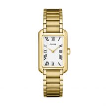 Montre Cluse Belissena Blanc - Boîtier Jaune - Cadran Blanc - Bracelet Doré - Mécanisme en Quartz - Pour Femme - Histoire d'Or