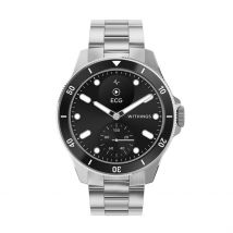 Montre Connectée Withings Scanwatch Nova - Boîtier Blanc - Cadran Noir - Bracelet Argenté - Mécanisme en Quartz - Pour Homme - Histoire d'Or