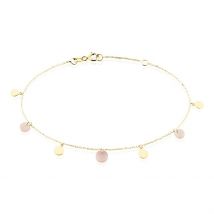 Bracelet Pampilles Colorées Or Jaune Nacre - Pour Femme - Pierre en Nacre de forme Ronde - Motif Cercle - Histoire d'Or
