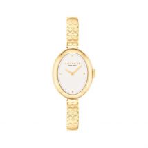 Montre Coach Sammy Blanc - Boîtier - Cadran Blanc - Bracelet Doré - Mécanisme en Quartz - Pour Femme - Histoire d'Or