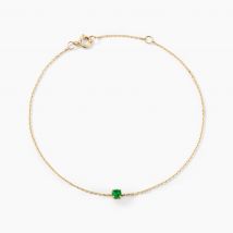 Bracelet Or Jaune Onora Emeraude - Pour Femme - Pierre en Emeraude de forme Ronde - Histoire d'Or
