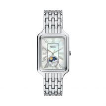 Montre Fossil Raquel Nacre - Boîtier Blanc - Cadran Bicolore - Bracelet Argenté - Mécanisme en Quartz - Pour Femme - Histoire d'Or