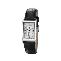 Montre Lip Churchill T24 Argenté - Boîtier Gris - Cadran Argenté - Bracelet Noir - Mécanisme en Quartz - Pour Homme - Histoire d'Or