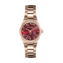 Montre Olivia Burton Mini Hexa Bordeaux - Boîtier Rose - Cadran Rose - Bracelet Rose - Mécanisme en Quartz - Pour Femme - Histoire d'Or