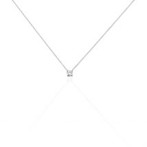 Collier Aphrodite Or Blanc Diamant - Pour Femme - Pierre en Diamant de forme Ronde - Histoire d'Or