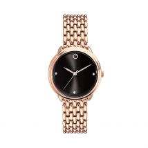 Montre O Watch Epic Noir - Boîtier Rose - Cadran Noir - Bracelet Rose - Mécanisme en Quartz - Pour Femme - Histoire d'Or