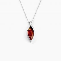 Collier Vyara Argent Blanc Ambre - Pour Femme - Histoire d'Or
