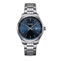 Montre Cluse Anthéor Bleu - Boîtier Blanc - Cadran Blanc - Bracelet Argenté - Mécanisme en Quartz - Pour Homme - Histoire d'Or