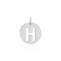 Pendentif Elio H Argent Blanc - Pour Famille - Histoire d'Or