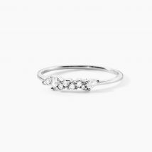 Bague Eclat D'Aurore Argent Blanc Oxyde De Zirconium - Pour Femme - Pierre en Oxyde de Zirconium de forme Poire - Histoire d'Or