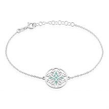 Bracelet Krysia Argent Blanc Email Turquoise - Pour Femme - Histoire d'Or