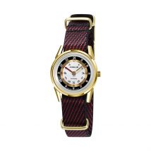Montre Lip Mini Argenté - Boîtier Jaune - Cadran Argenté - Bracelet Bicolore - Mécanisme en Quartz - Pour Famille - Histoire d'Or