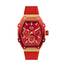 Montre Ice Watch Boliday Rouge - Boîtier Jaune - Cadran Rose - Bracelet Rouge - Mécanisme en Quartz - Pour Femme - Histoire d'Or