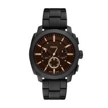 Montre Fossil Machine Noir - Boîtier Noir - Cadran Noir - Bracelet Noir - Mécanisme en Quartz - Pour Homme - Histoire d'Or