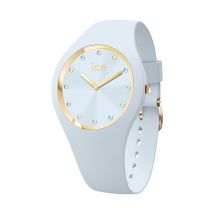 Montre Ice Watch Cosmos Beige - Boîtier Jaune - Cadran Blanc - Bracelet Bleu sky - Mécanisme en Quartz - Pour Femme - Histoire d'Or