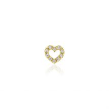 Piercing D'oreille Or Jaune Alchemille Oxydes De Zirconium - Pour Femme - Pierre en Oxyde de Zirconium de forme Ronde - Histoire d'Or