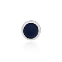 Boucle D'oreille Puce Unitaire Maurus Argent Blanc Email - Pour Homme - Histoire d'Or