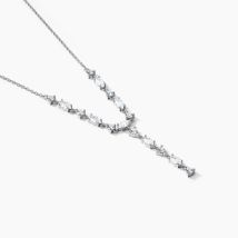 Collier Cravate Argent Blanc Shiny Nights Oxyde De Zirconium - Pour Femme - Pierre en Oxyde de Zirconium de forme Navette / Marquise - Histoire d'Or