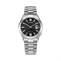 Montre Citizen Tsuyosa Nj0150 Noir - Boîtier Argenté - Cadran Noir - Bracelet Argenté - Mécanisme en Automatique - Pour Unisex - Histoire d'Or