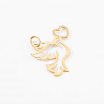 Pendentif Guecha Colombe Et Coeur Or Jaune - Pour Femme - Histoire d'Or